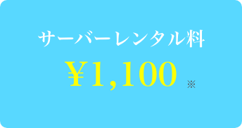 サーバーレンタル料 ¥1,100